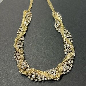 Stunning ALFANI Vintage Twisted Chain with Heavy Rhinestones Necklace